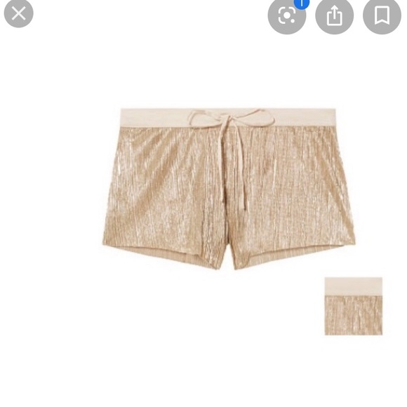 Victoria's Secret Other - Victoria Secret Gold Pajama Shorts